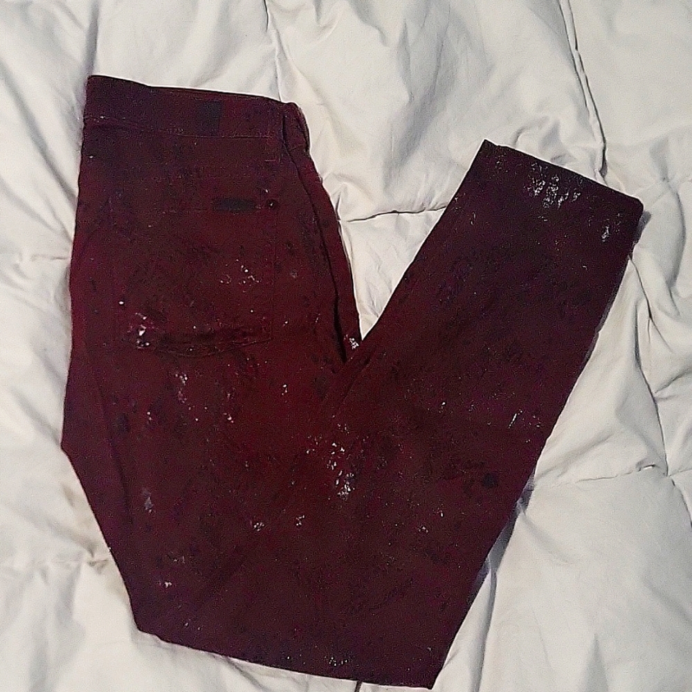 7fam snakeprint denim